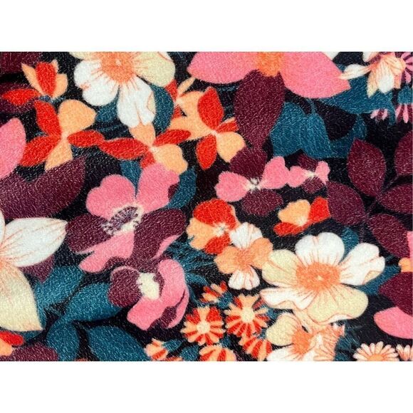 BCBG Retro Velvet Floral Print Long Sleeve High Neck Dress - Picture 6 of 6